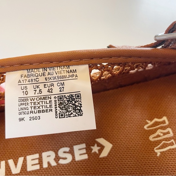 NWOT • Chuck Taylor All Star Dainty Mary Jane Knit - Warm Tan | Size 10 - Picture 9 of 9